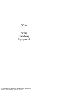 NEMA SG 6-2000: Power Switching Equipment Standards & Guidelines