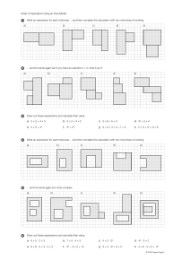 Order of Operations Area Model Worksheet | Math Exercises