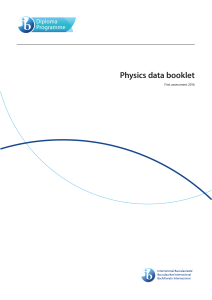 Physics Data Booklet - IB Diploma Program (2016)