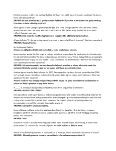 Contract Law Q&A: Consideration, Statute of Frauds, Remedies