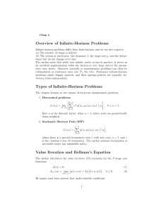 Infinite-Horizon Problems: Discounted, SSP, Bellman Equation & VI