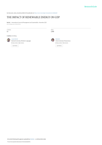 Impact of Renewable Energy on GDP in EU Countries