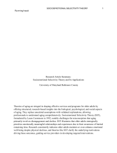 Socioemotional Selectivity Theory: Summary & Applications in Aging