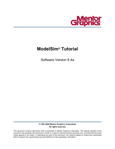 ModelSim Tutorial 6.4a: Simulation & Debugging Guide