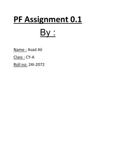 PF Assignment: Cyber Security Goals & Problem Solving
