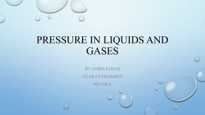 Pressure in Liquids & Gases: Physics Presentation by Anisa Farah
