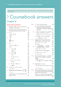 A Level Physics Coursebook Answers