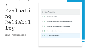 Evaluating Reliability of Historical Sources: Exam Prep Workshop