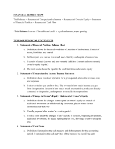 Financial Report Flow, Statements & Accounting Elements Guide