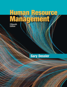 Human Resource Management 15th Ed. Dessler