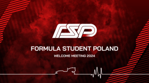 Przewodnik spotkania powitalnego Formula Student Poland 2024
