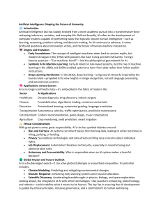 Artificial Intelligence: Shaping the Future