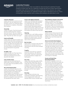 Amazon Leadership Principles Guide