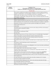 Colostomy Irrigation & Appliance Change Checklist
