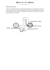 Manometer Pressure Difference Practice Exercise