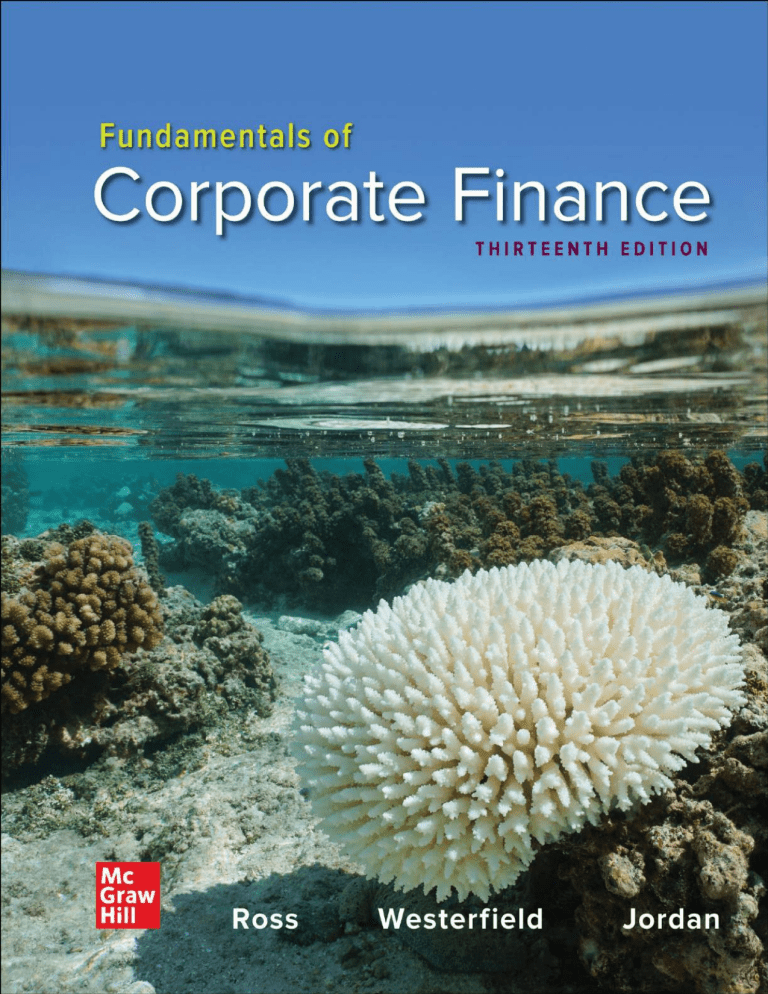 Corporate Finance 第13版 McGraw Hill Fundamentals of Corporate Finance Textbook, 13th Edition
