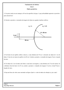 Exerc&iacute;cios de &Oacute;ptica Geom&eacute;trica - Fundamentos de Fot&ocirc;nica
