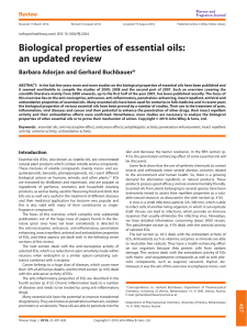 Biological Properties of Essential Oils: An Updated Review (2010)