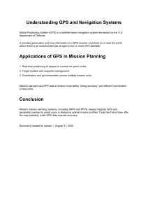 Understanding GPS & Navigation Systems for Mission Planning