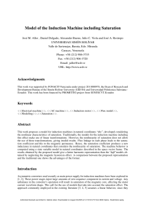 Induction Machine Saturation Model: Natural Coordinates 'abc' Approach