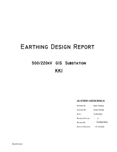 Earthing Design Report: 500/220kV KKI GIS Substation (IEEE 80-2013)