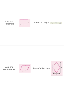 Geometry Formulas: Area, Volume, Circumference Reference Sheet