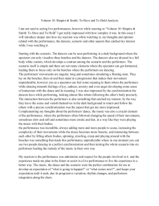 Shapiro & Smith: To Have and To Hold Dance Performance Analysis