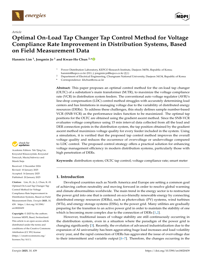 Optimal OLTC Tap Control for Voltage Compliance in Distribution Systems