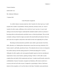 Psychiatric Nurse vs. Clinical Psychologist Career Research