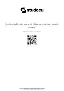 Solid State Electronic Devices Streetman Solution Manual