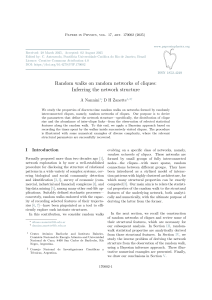 Random Walks on Random Networks of Cliques
