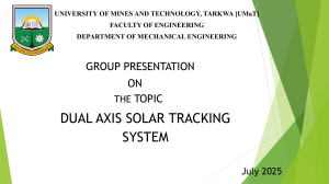 Dual Axis Solar Tracking System Presentation