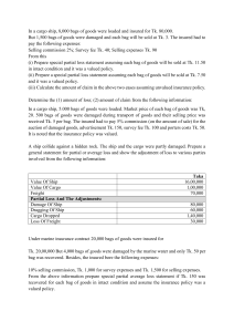 Marine Insurance Problems & Solutions