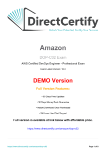 AWS DevOps Engineer DOP-C02 Exam Demo Questions