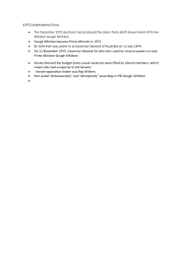 1975 Australian Constitutional Crisis Summary