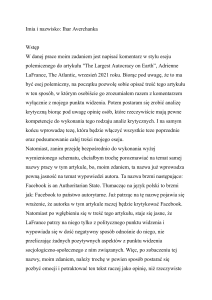 Facebook jako Państwo Autorytarne: Analiza Eseju