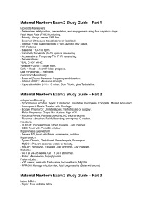 Maternal Newborn Exam 2 Study Guide
