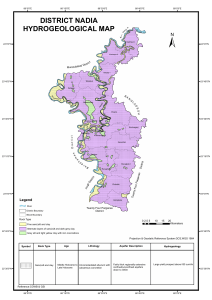 Nadia District Hydrogeological Map