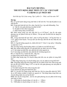 Gas Kinetic Theory Exercises
