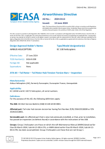 EASA AD 2024-0113: EC 130 Tail Rotor Inspection