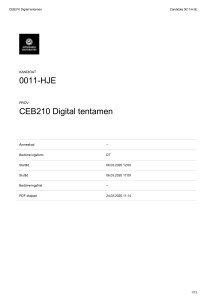 CEB210 Digital tentamen: Molekyl&auml;rbiologi & Cellbiologi