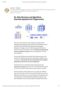 50+ Data Structure & Algorithms Interview Questions for Programmers