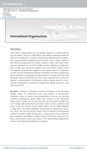 International Organizations: Politics, Law, Practice