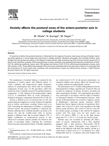 Anxiety & Postural Sway: A Neuroscience Study in College Students