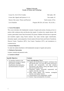 Pokhara University Signals & Systems (ELX 330) Course Syllabus