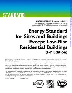 ASHRAE 90.1-2022 Energy Standard