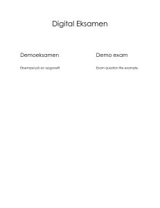 Digital Exam Demo File Example | Assignment Template