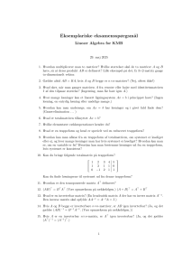 Line&aelig;r Algebra Eksamenssp&oslash;rgsm&aring;l KMB 2025