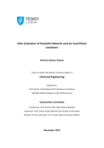 Odor Evaluation of Polyolefin for Food Plastic Containers - Master Thesis