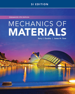 Mechanics of Materials: Enhanced 9th Ed. SI - Goodno & Gere Textbook